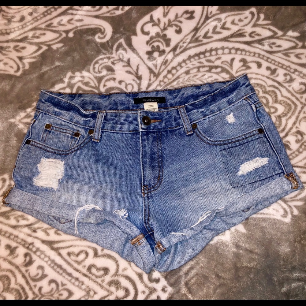 Billabong distressed denim shorts